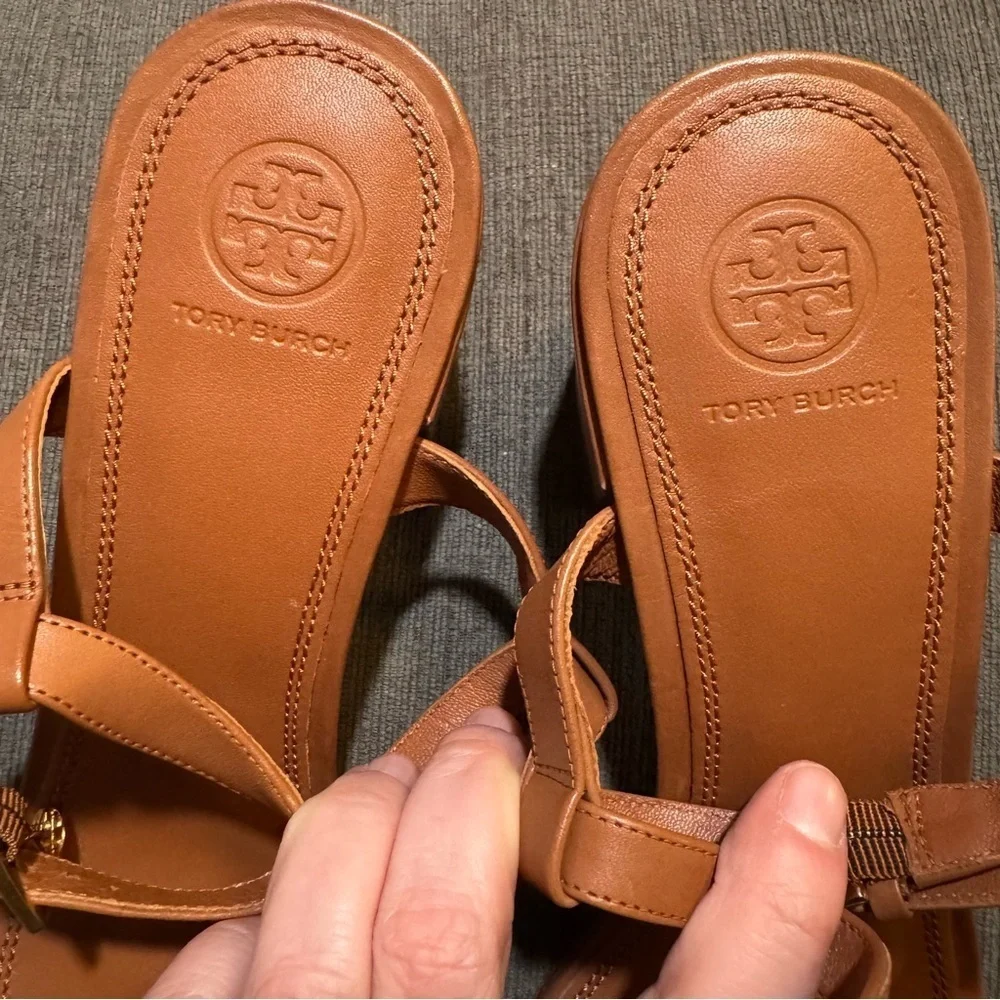 Tory Burch Laurel Leather Block Heel Sandals